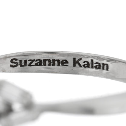 Suzanne Kalan 18K White Gold Diamond Baguette Fireworks Ring 53 6.25 4 of 4