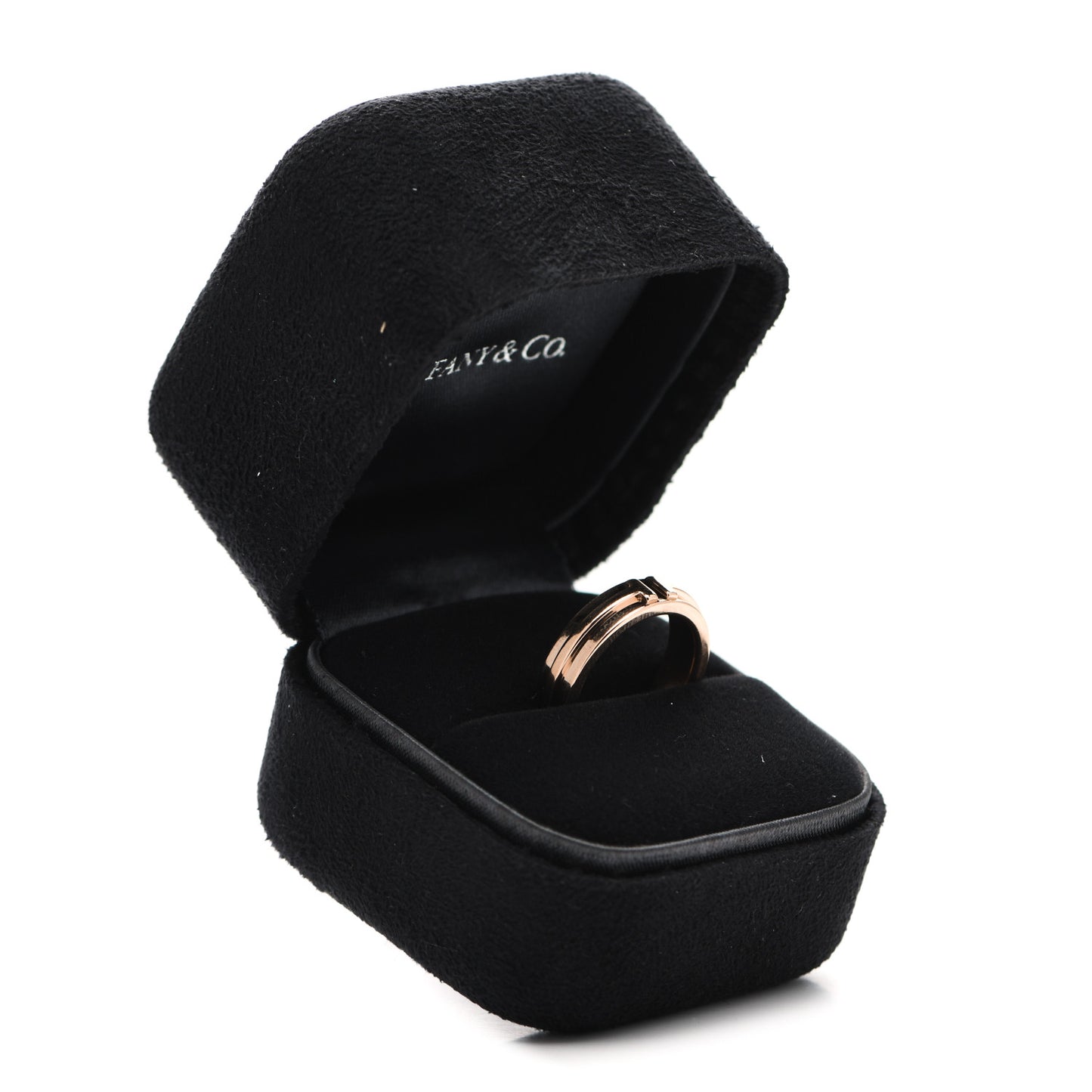 18K Rose Gold T Two Narrow Ring 46 3.75