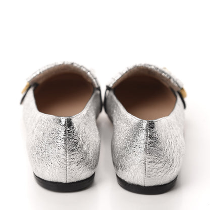 Gucci Galassia GG Marmont Fringe Flats 36 Argento 5 of 9