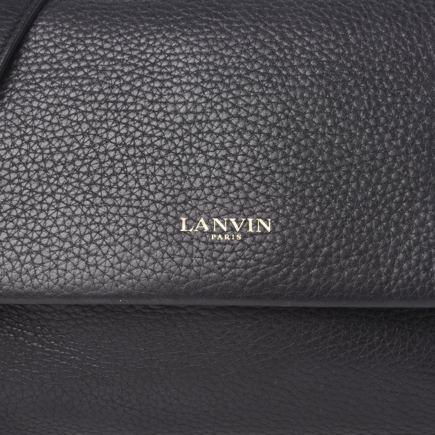 Grained Calfskin Medium Sugar Flap Shoulder Bag Black