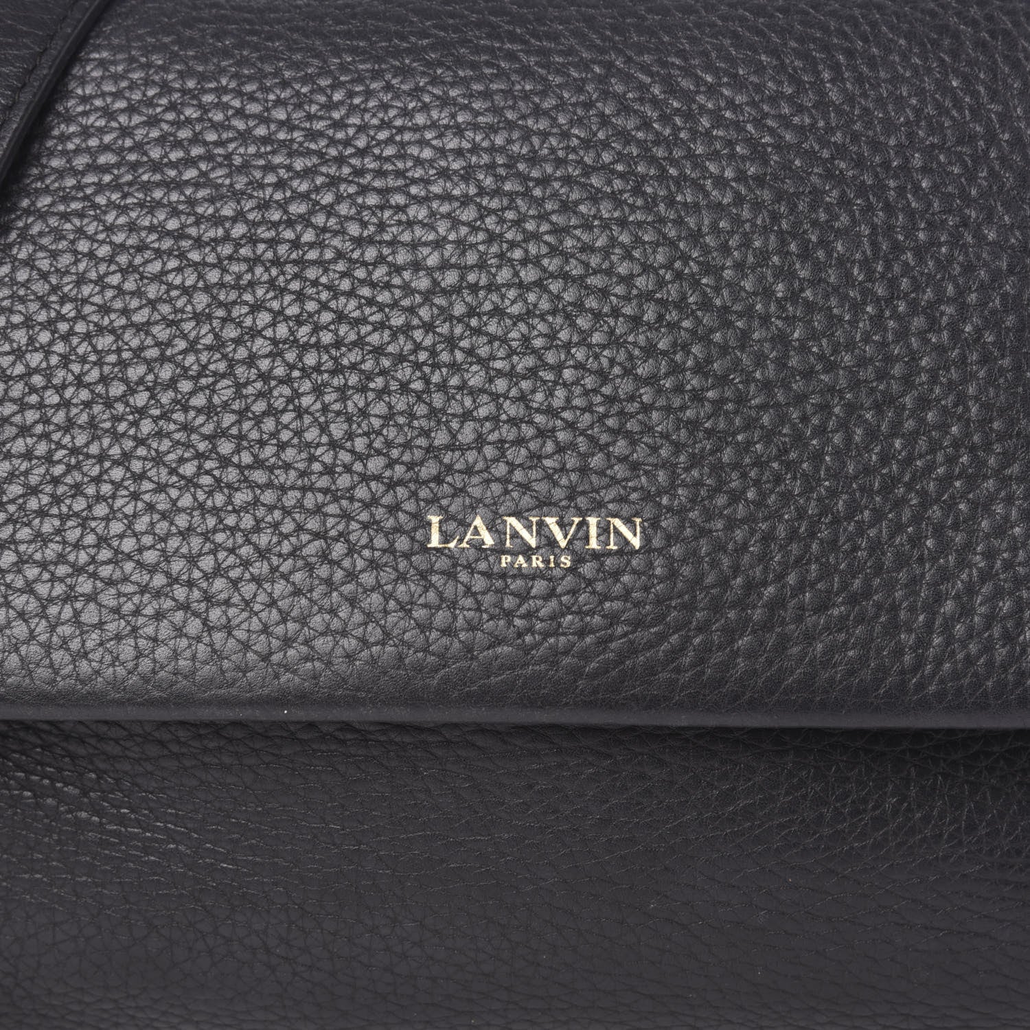 Lanvin Grained Calfskin Medium Sugar Flap Shoulder Bag Black 9 of 12