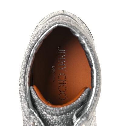 Jimmy Choo Glitter Miami Sneakers 38 Silver 22 of 30