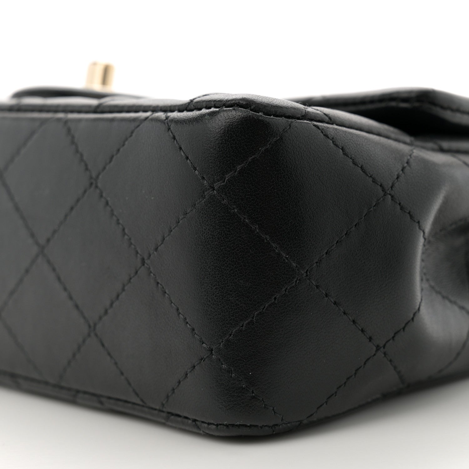 Chanel Lambskin Quilted Mini Rectangular Flap Black 10 of 12