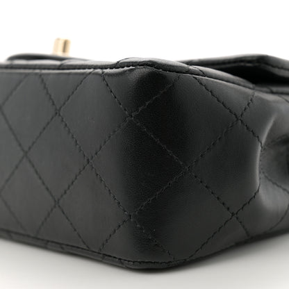 Chanel Lambskin Quilted Mini Rectangular Flap Black 10 of 12