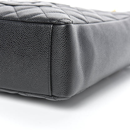 Chanel Caviar Quilted Petit Shopping Tote PST Black 9 of 10
