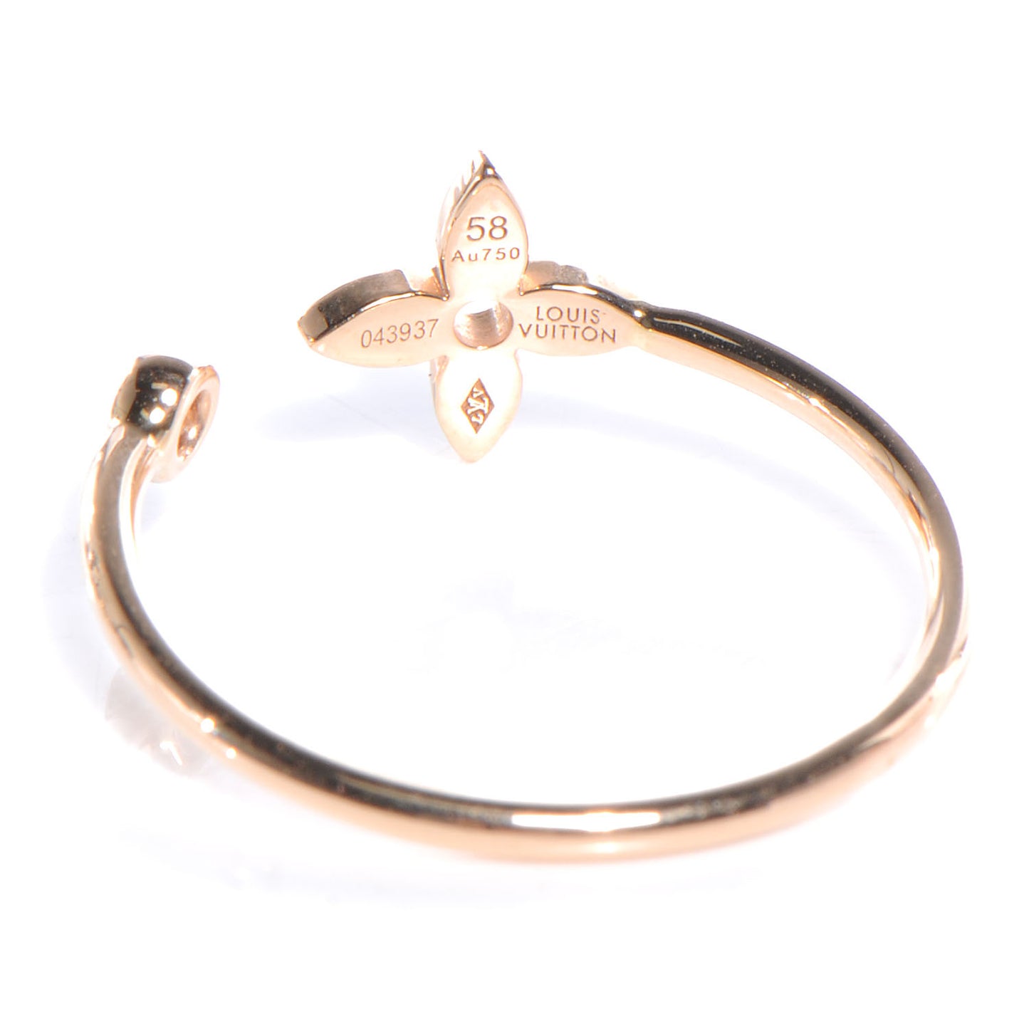 18k White Yellow Pink Gold Diamond Monogram Idylle Rings 58