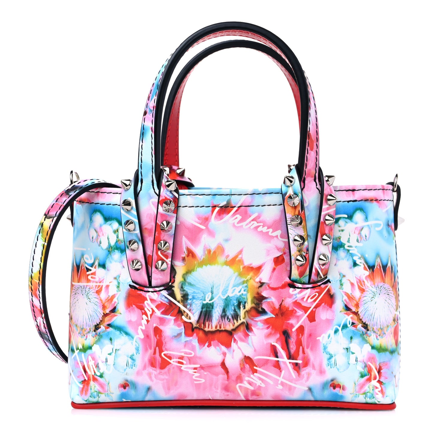 Calfskin Celebration Print Nano Cabata Tote Multicolor