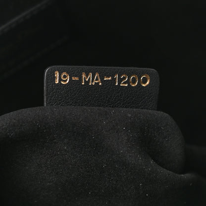 Christian Dior Calfskin Embossed Logo Zip Clutch Black 7 of 7