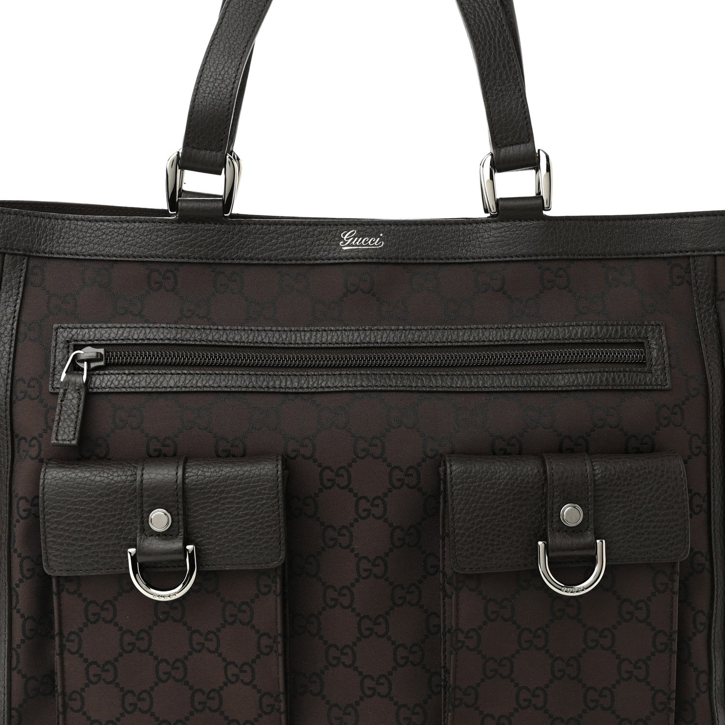 Monogram Abbey D Ring Tote Dark Brown