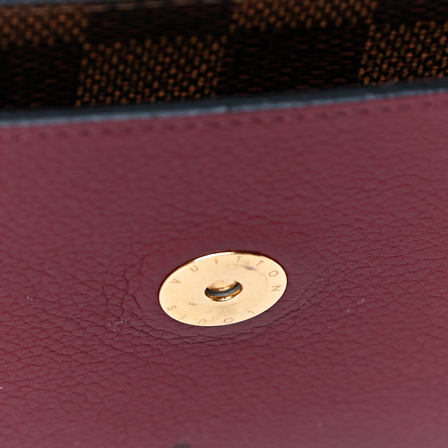 Louis Vuitton Damier Ebene Vavin Chain Wallet Red 10 of 16
