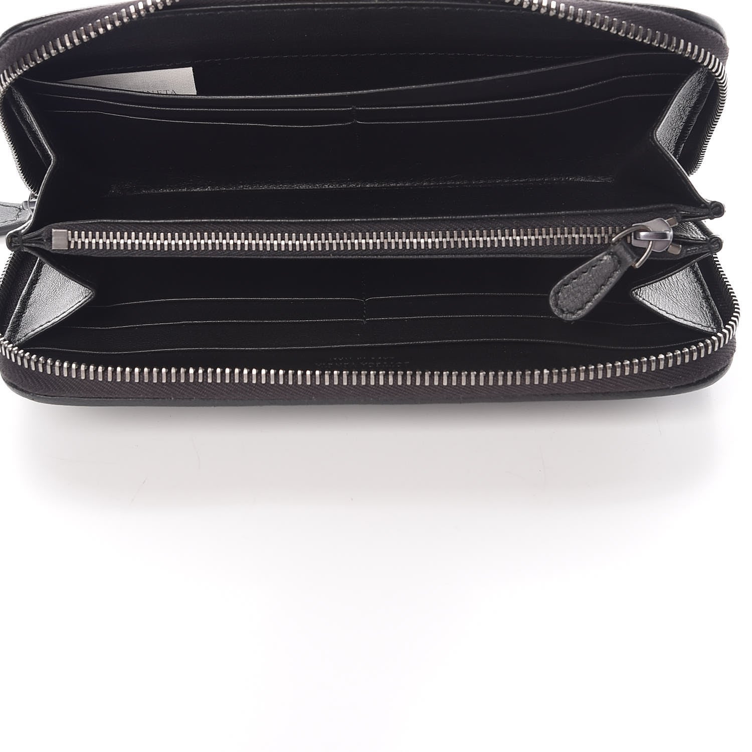 Bottega Veneta Nappa Ricamo Placcato Zip Around Wallet Black 5 of 8