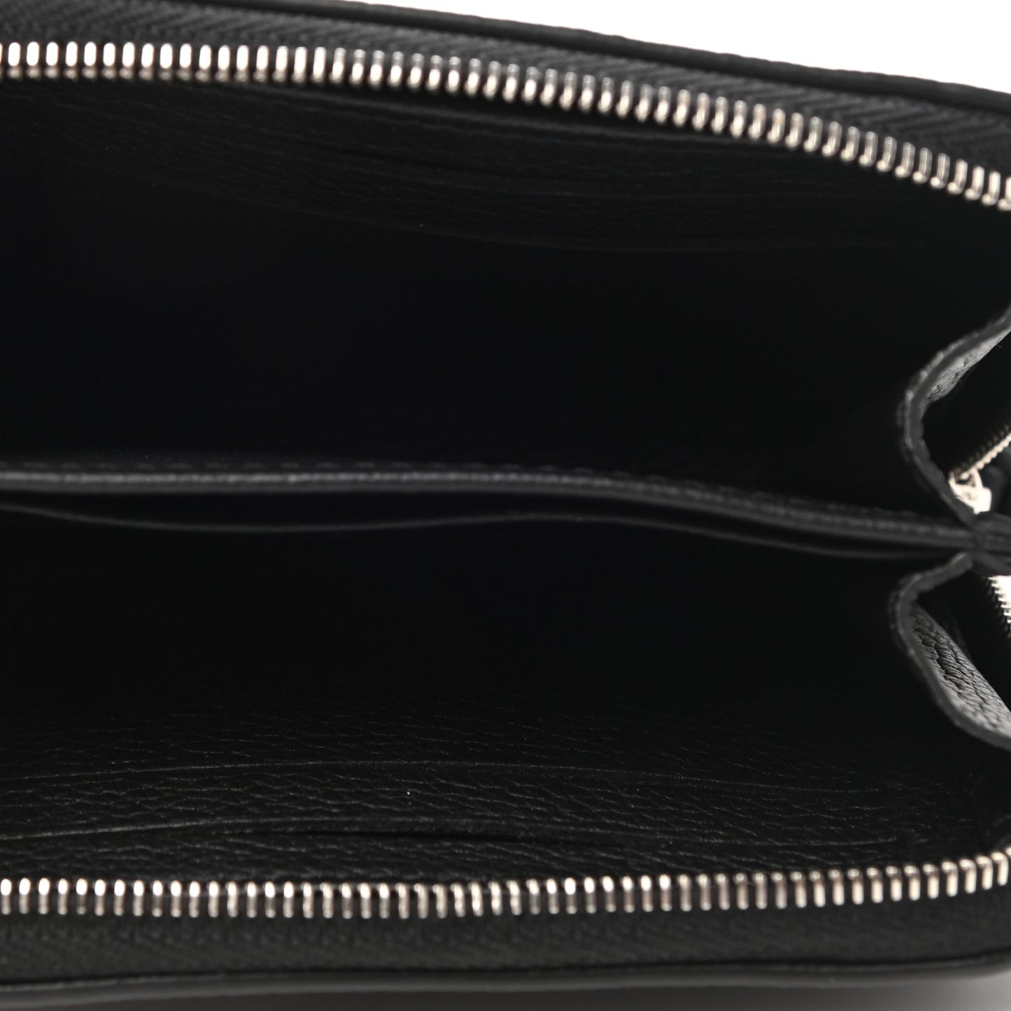 Calfskin Lockme Zippy Coin Purse Black