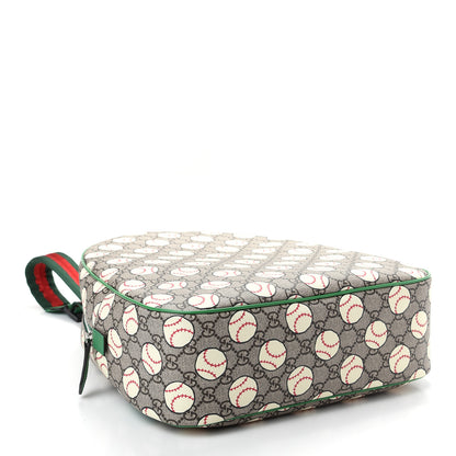 Gucci GG Supreme Monogram Baseballs Web Childrens Backpack Green 3 of 8