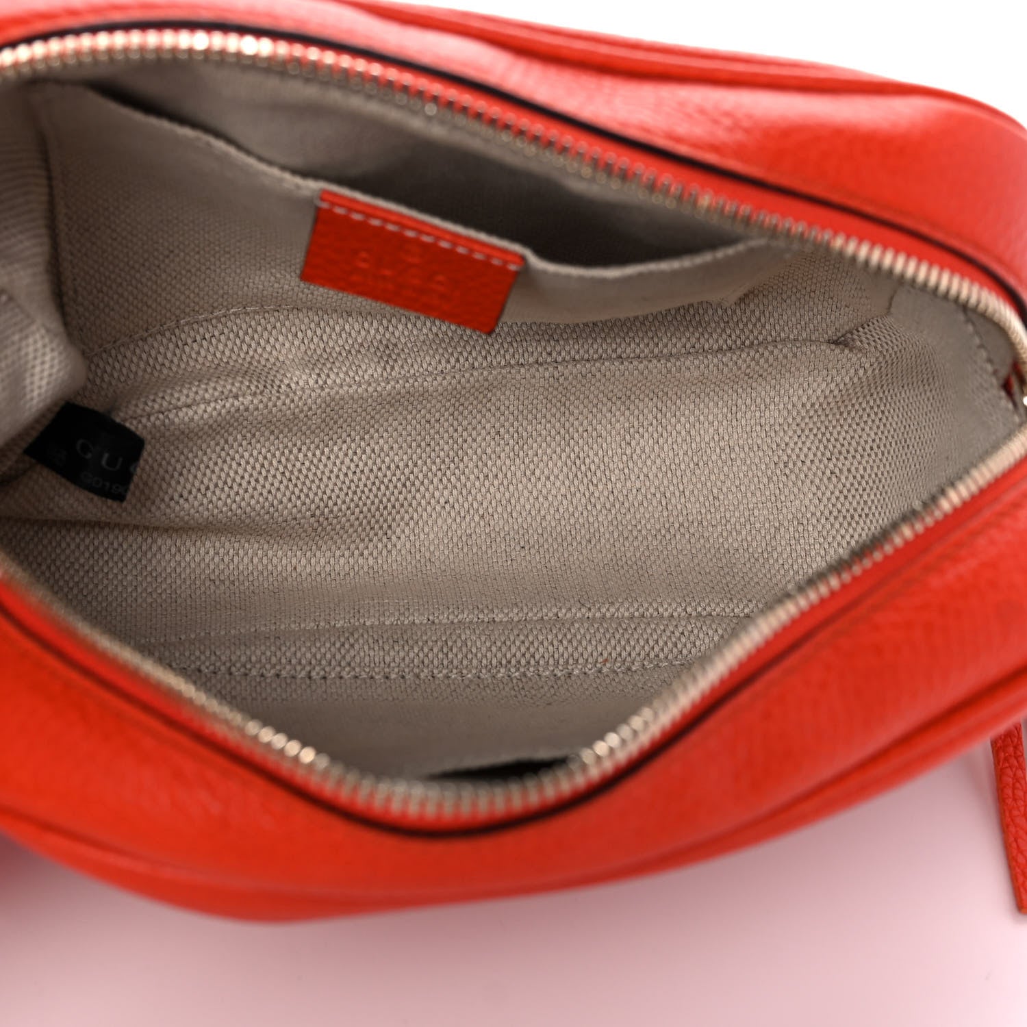 Gucci Pebbled Calfskin Small Soho Disco Bag Sun Orange 5 of 12