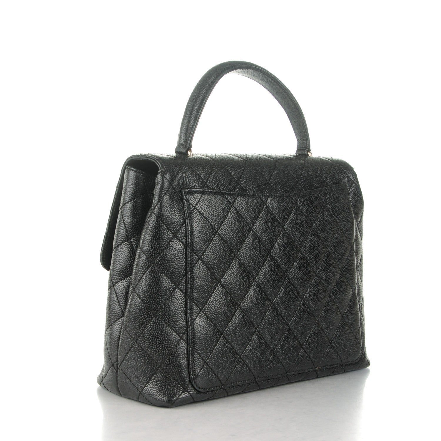 Chanel Caviar Quilted Jumbo Kelly Flap Black 3 of 11