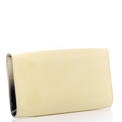 Saint Laurent Patent Calfskin Ombre Monogram Large Belle De Jour Clutch Ivory Black 3 of 10