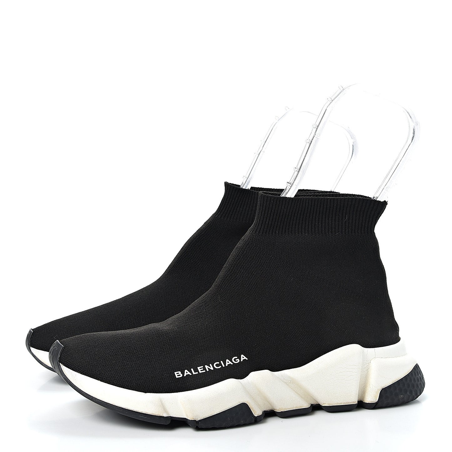 Neoprene Knit Womens Speed Sneakers 39 Black White