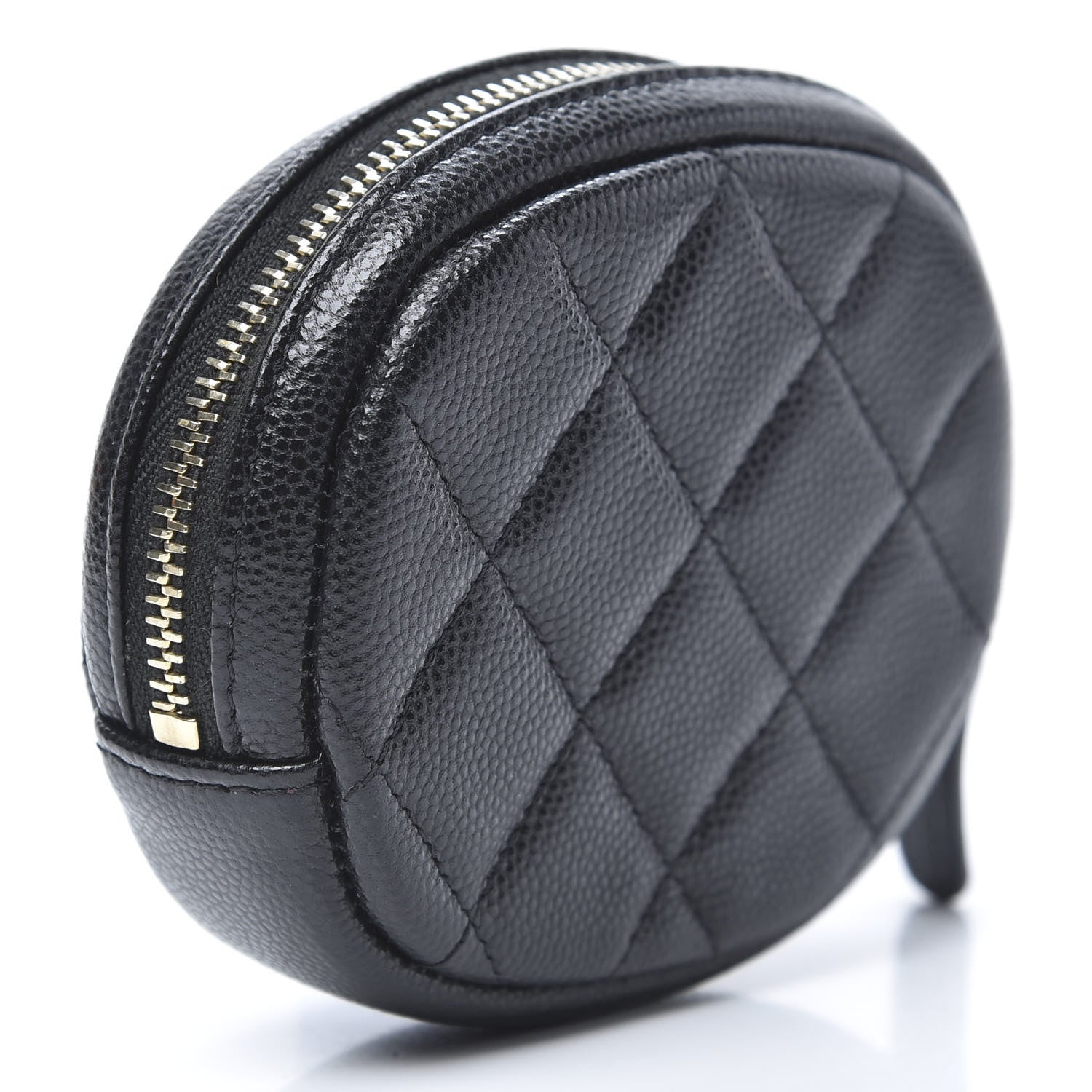 Chanel Caviar Quilted Zip Around Classic Coin Purse Black 3 of 8