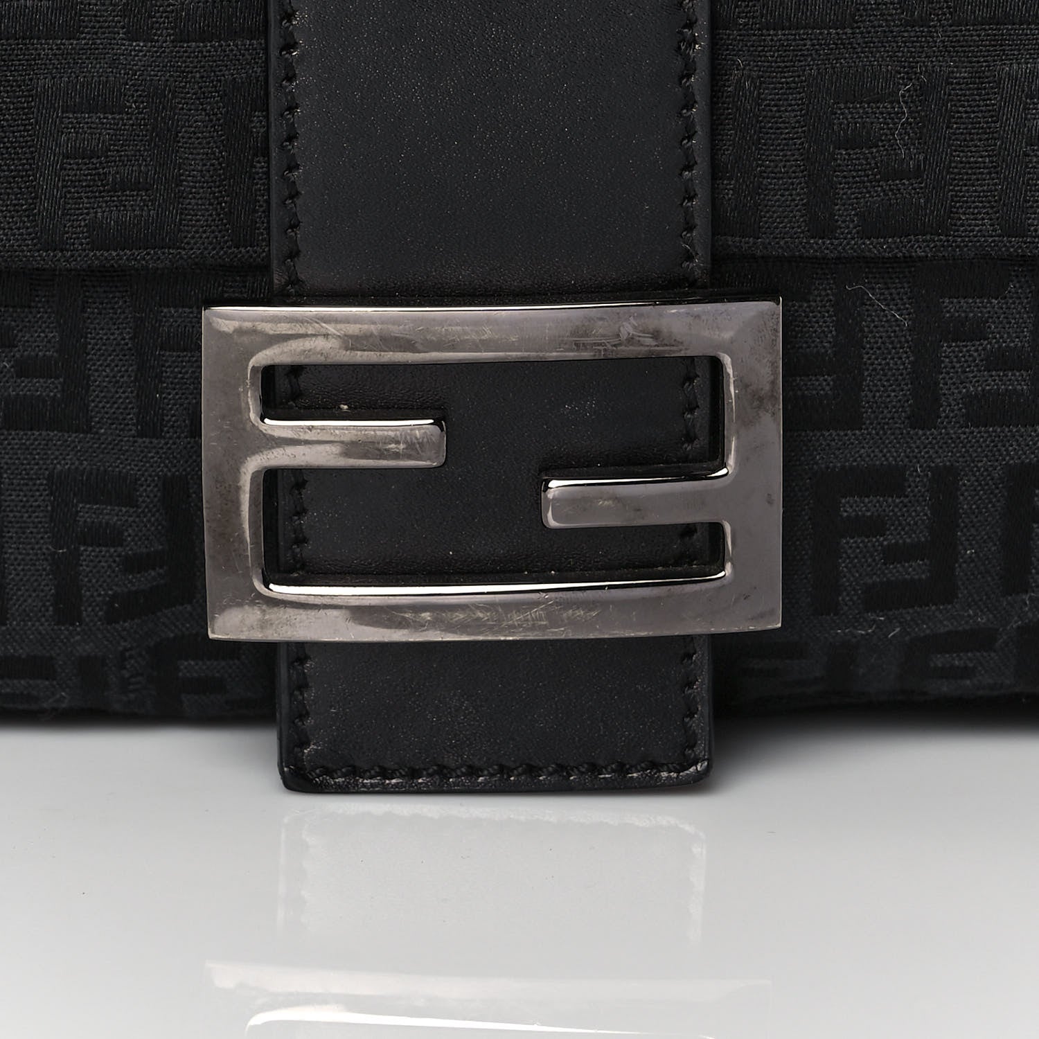 Fendi Zucchino Mama Baguette Black 9 of 10