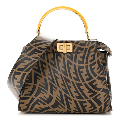 Fendi X SARAH COLEMAN Vitello Liberty Shiny Nappa Plexiglass FF Vertigo Mini Peekaboo Iconic Satchel 1 of 11