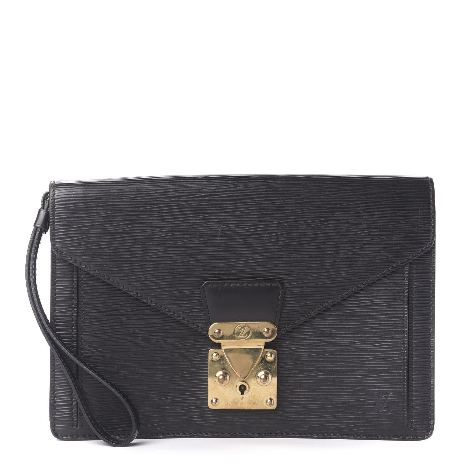 Louis Vuitton Epi Pochette Sellier Dragonne Clutch Black 1 of 11