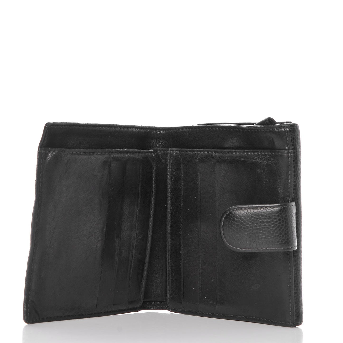 Caviar Timeless CC Compact French Wallet Black