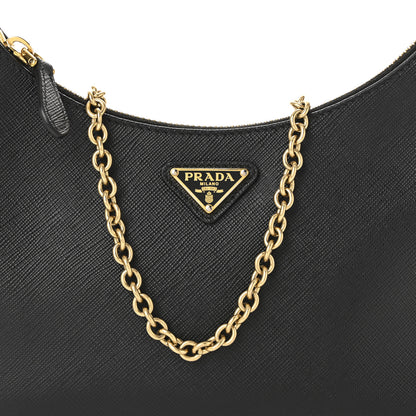 Prada Saffiano Lux Re-Edition 2005 Shoulder Bag Black 9 of 11