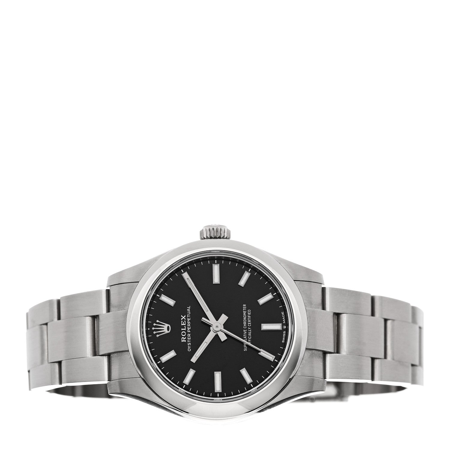 Rolex Stainless Steel 31mm Oyster Perpetual Watch Bright Black 277200 2 of 5