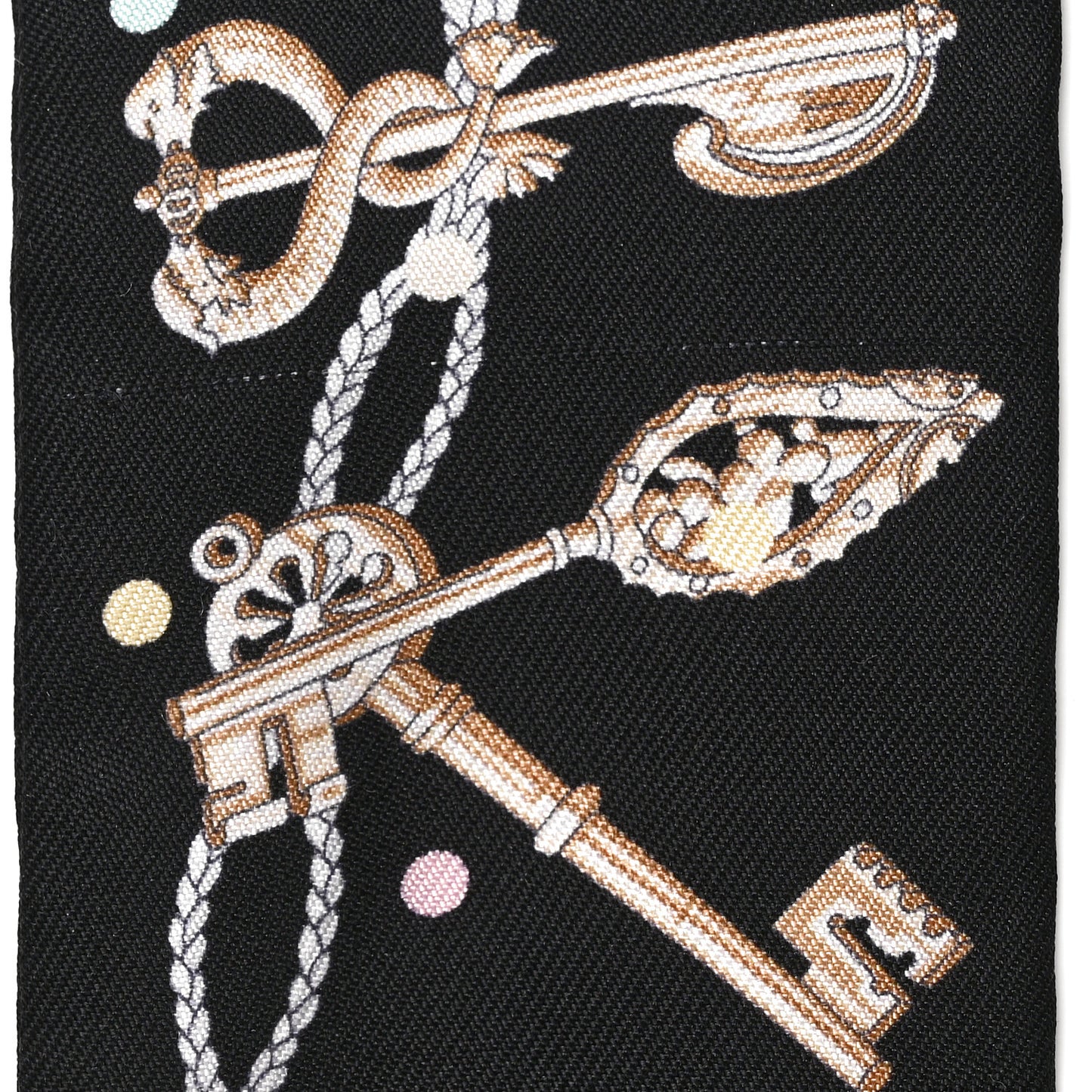 Silk Les Cles A Pois Twilly Black Beige Rose Multicolor