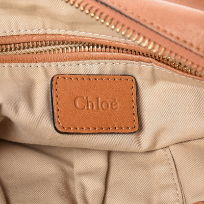 Chloe Calfskin Embroidered Medium Marcie Satchel Tan 6 of 10