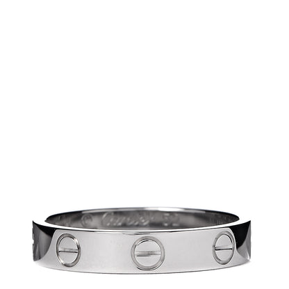 Cartier 18K White Gold 3.5mm LOVE Wedding Band Ring 52 6 1 of 4