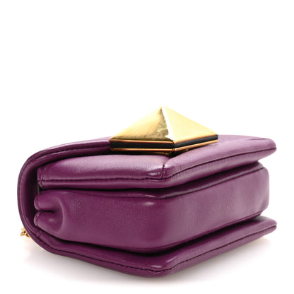 Valentino Garavani Nappa Micro One Stud Chain Bag Prune Prune 3 of 9
