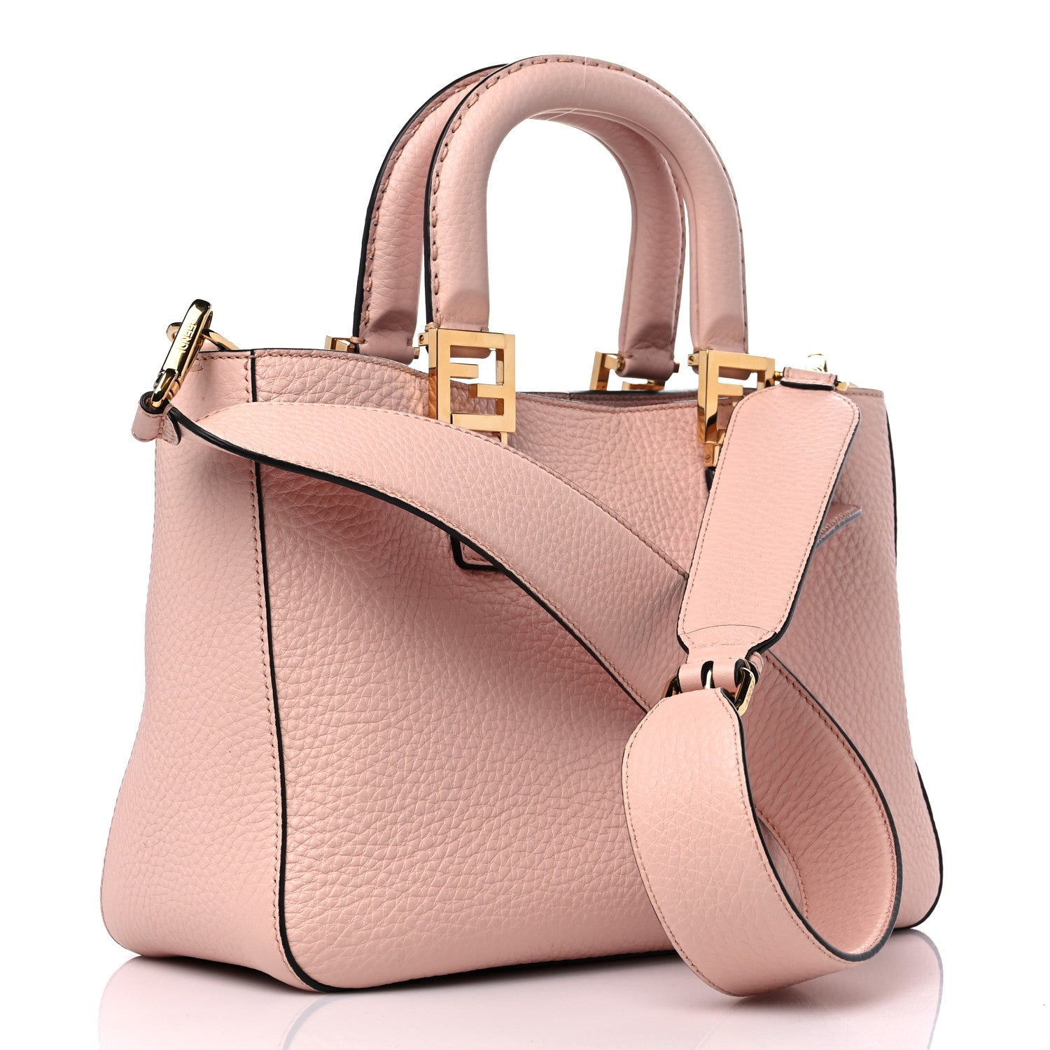 Fendi Cuoio Romano Selleria Small FF Tote Cipria 3 of 11