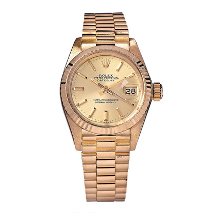 Rolex 18K Yellow Gold 26mm Datejust President Watch Champagne 6917 1 of 7