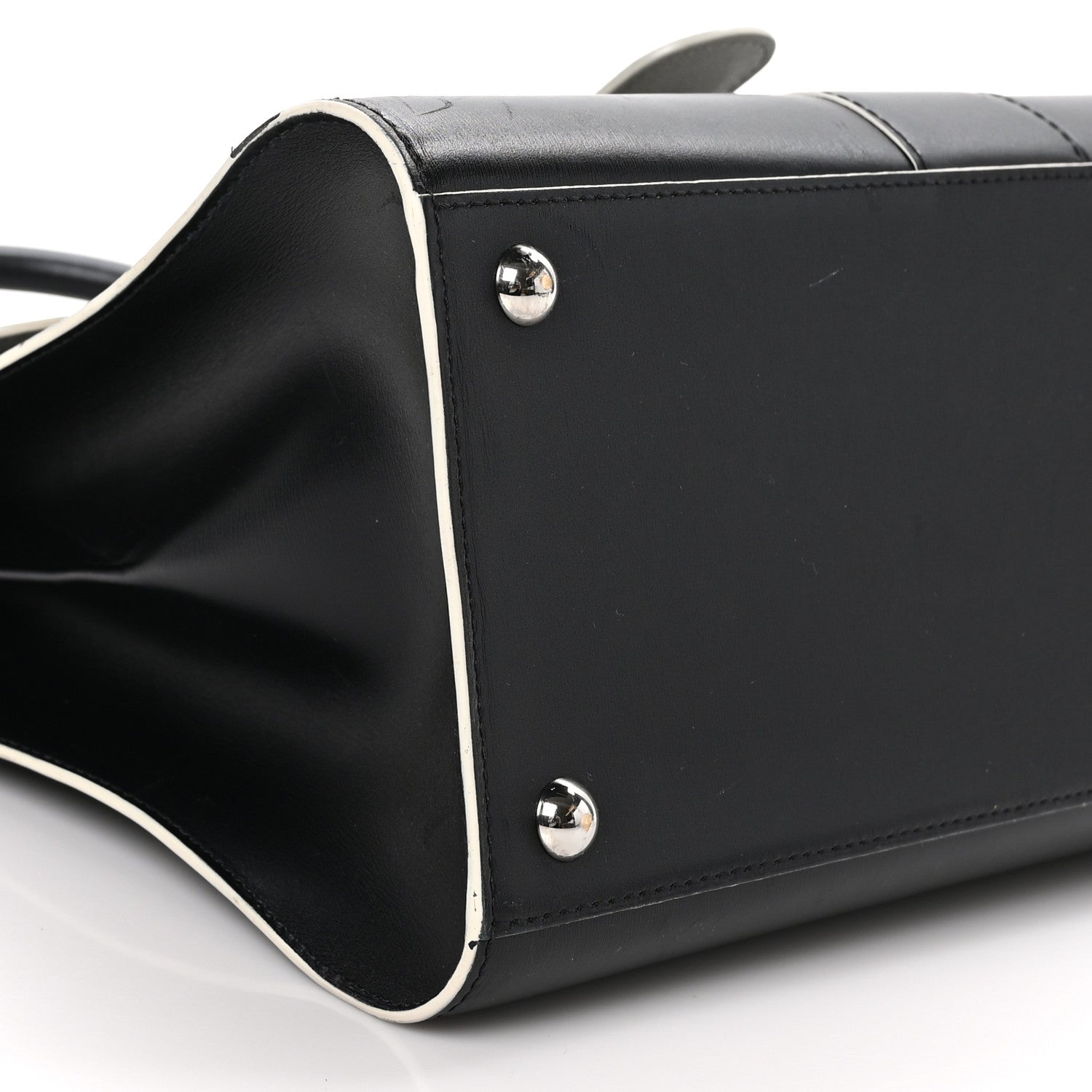 Delvaux Box Calfskin MM Brillant Clouds Satchel Black Ciel 9 of 15