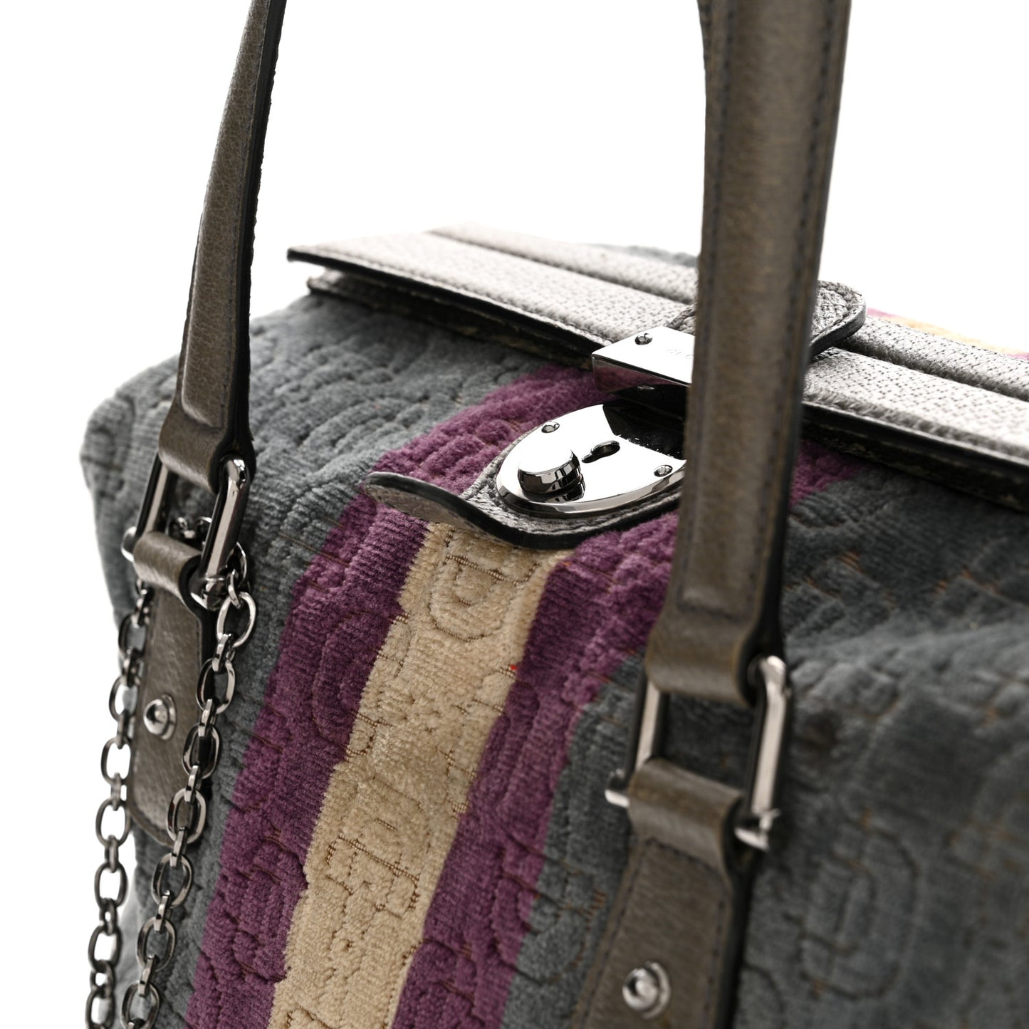 Velvet Horsebit Embossed Treasure Boston Multicolor