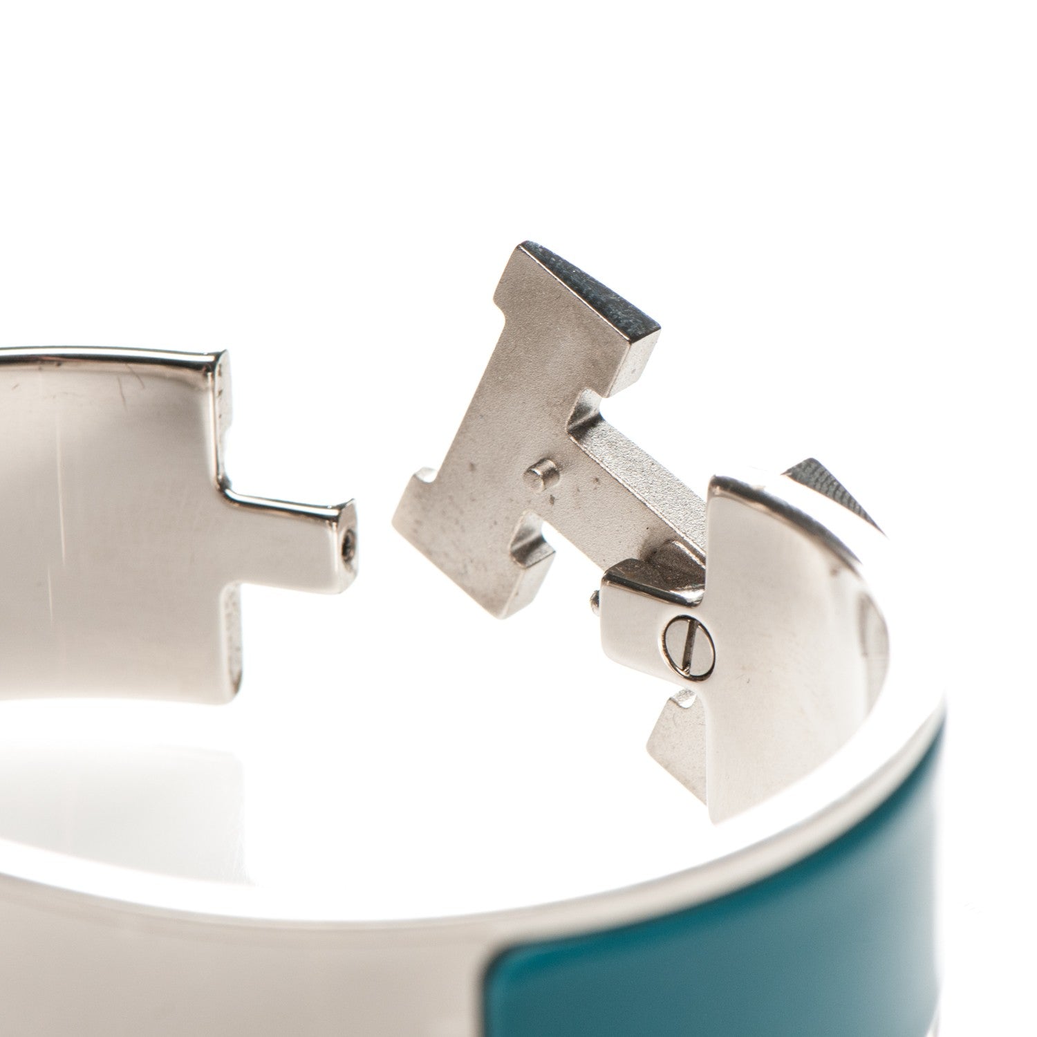 Hermes Enamel Wide Clic Clac H Bracelet GM Bleu Indien 4 of 5