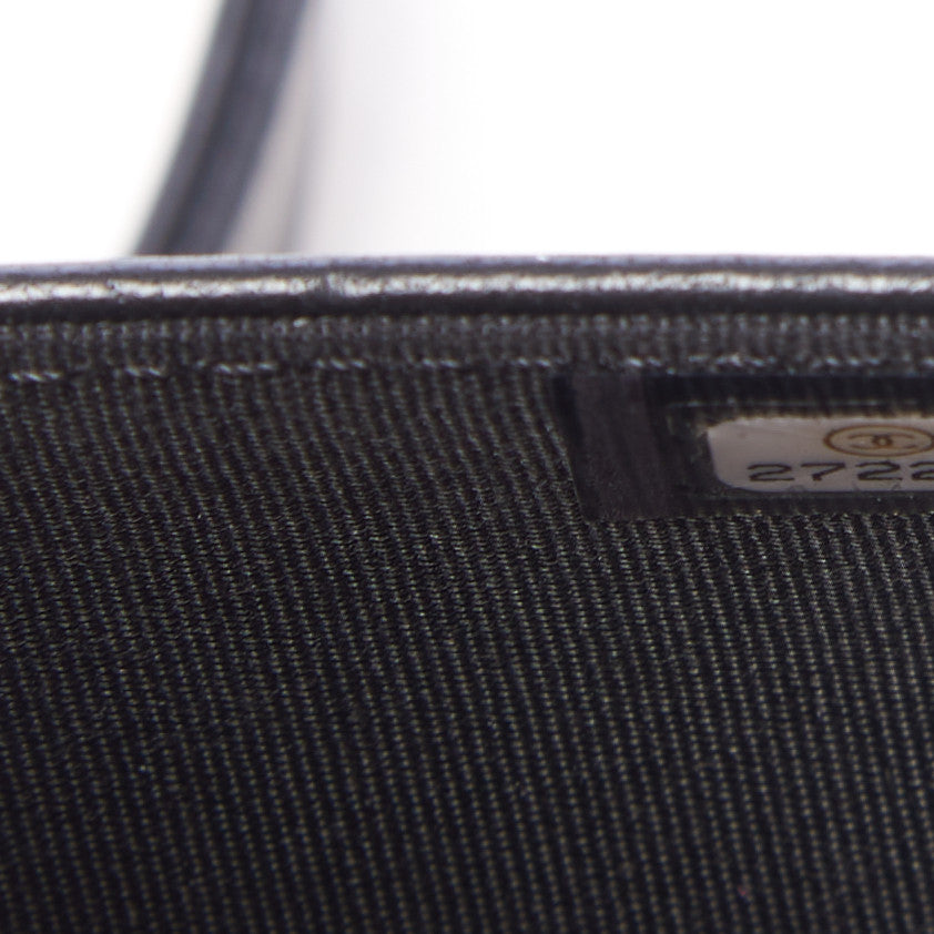 Lambskin Quilted Boy Wallet On Chain WOC Black