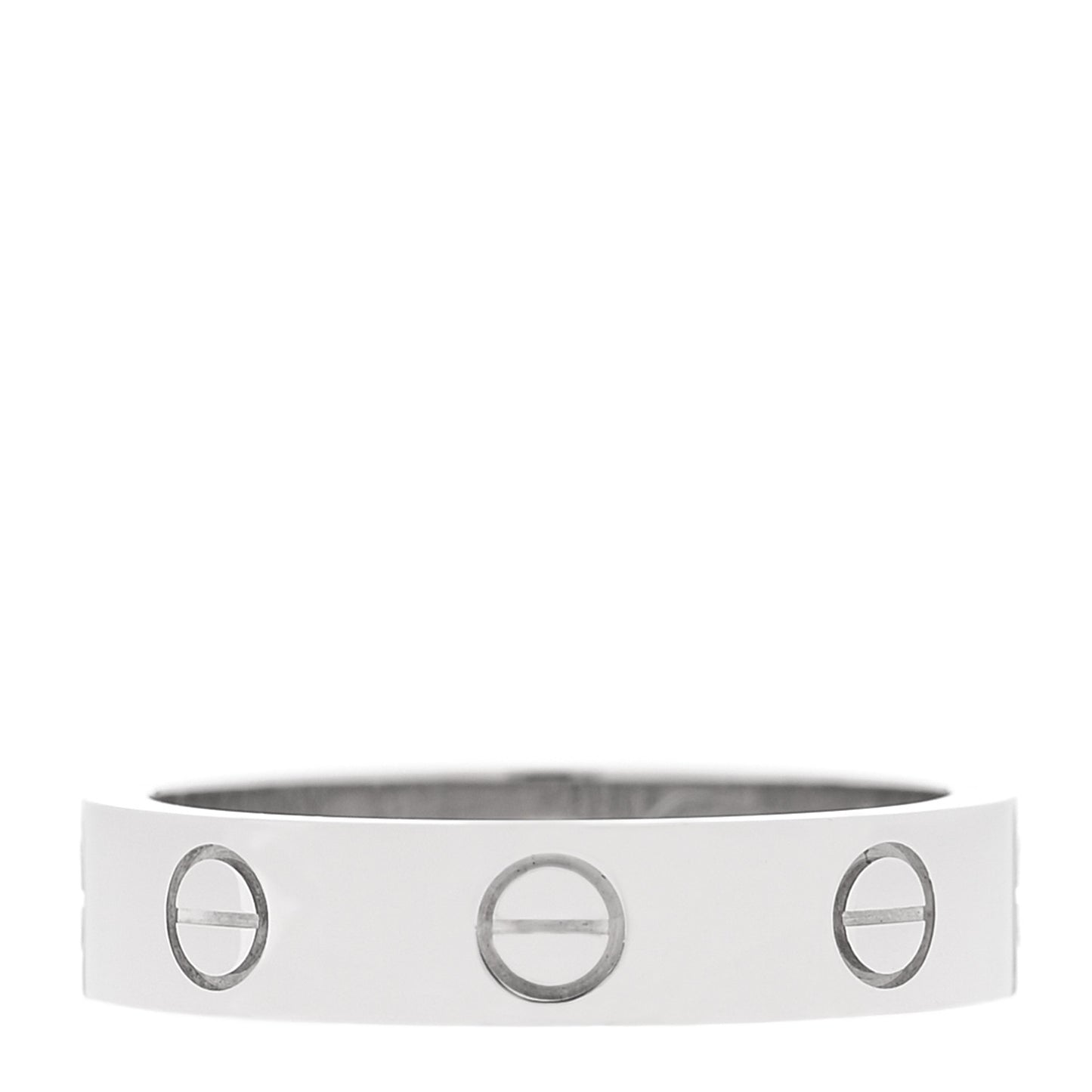 18K White Gold Diamond 4mm LOVE Wedding Band Ring 50 5.25