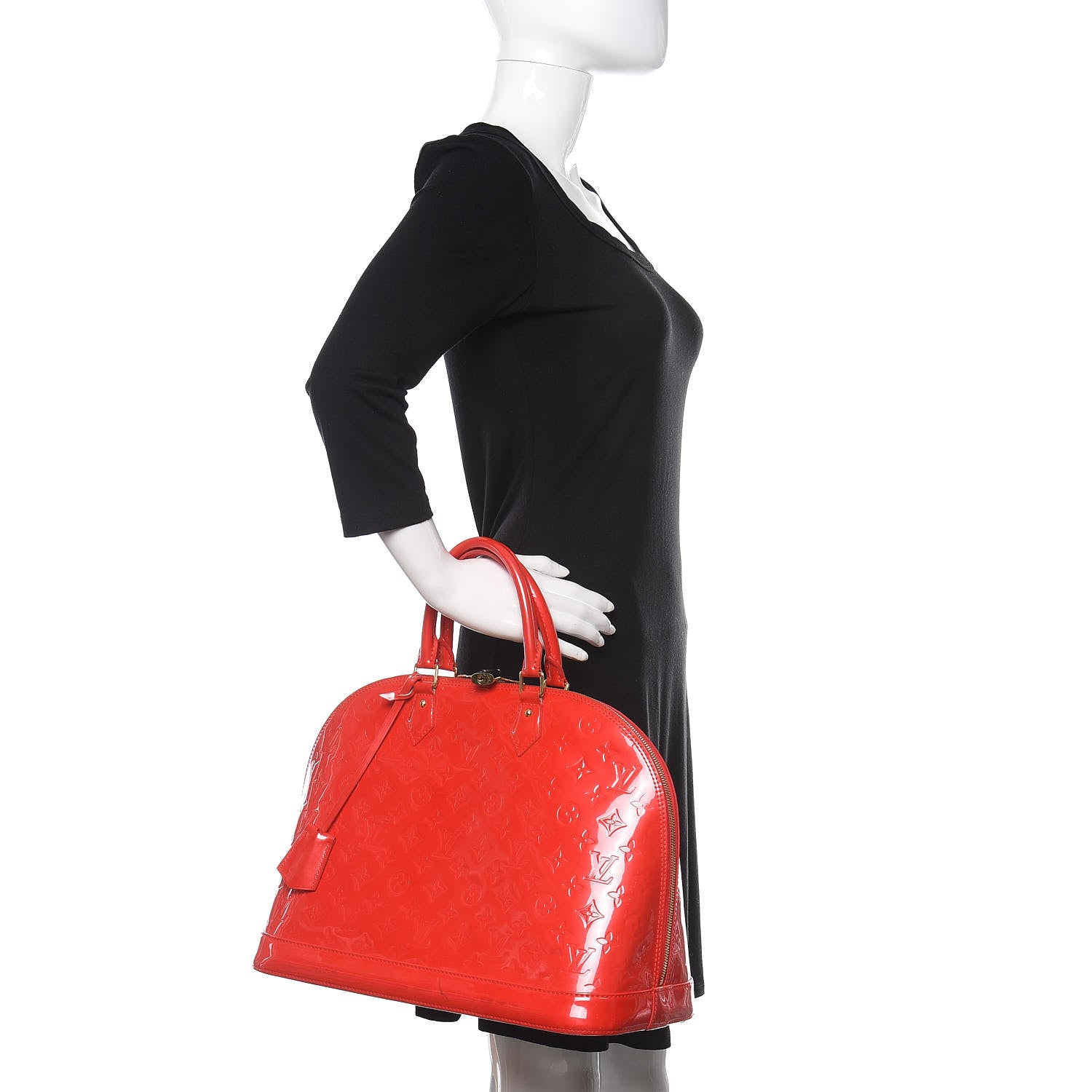 Louis Vuitton Vernis Alma GM Rouge Grenadine 2 of 18