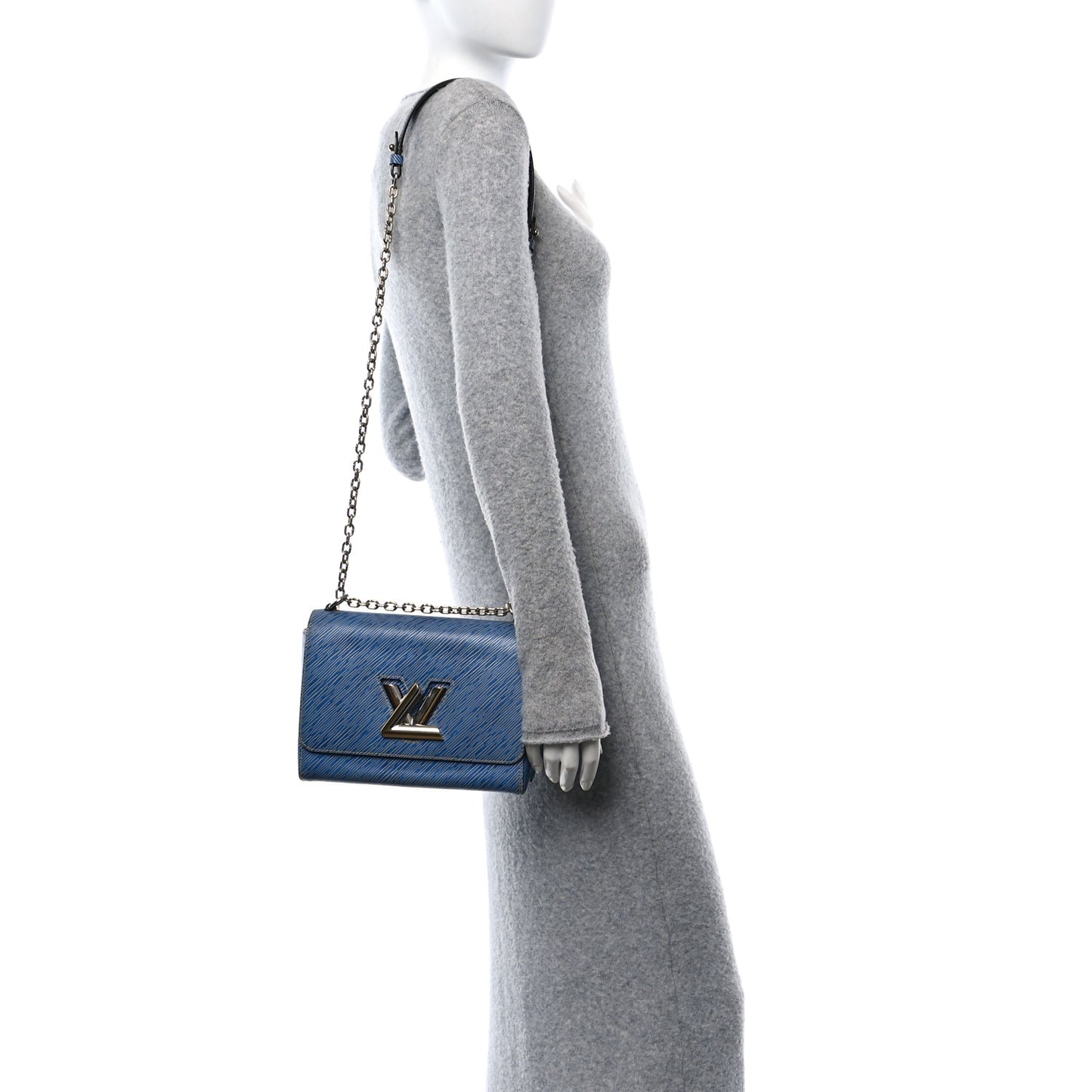Epi Twist Shoulder Bag MM Denim Light