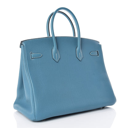Hermes Togo Birkin 35 Blue Jean 3 of 34