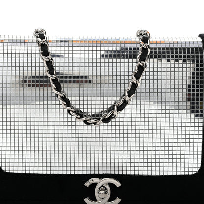 Chanel Velvet Mirror Embellished Boy Wallet On Chain WOC Argent 9 of 15