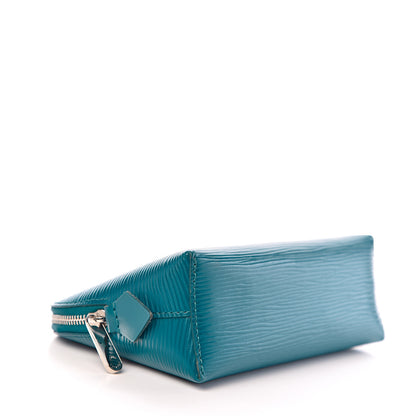 Louis Vuitton Epi Cosmetic Pouch Cyan 3 of 5