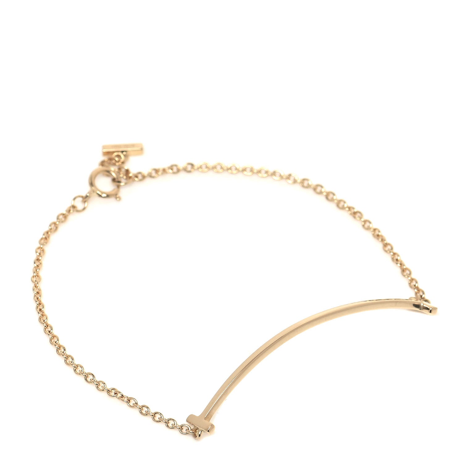 Tiffany 18K Yellow Gold T Smile Bracelet 2 of 12