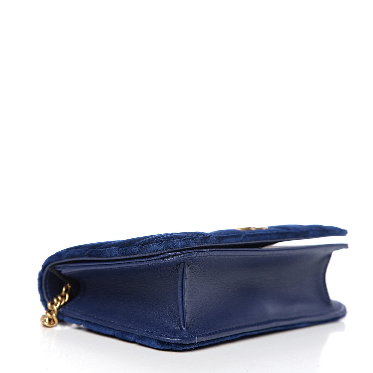 Gucci Velvet Matelasse GG Marmont Mini Bag Cobalt Blue 3 of 9