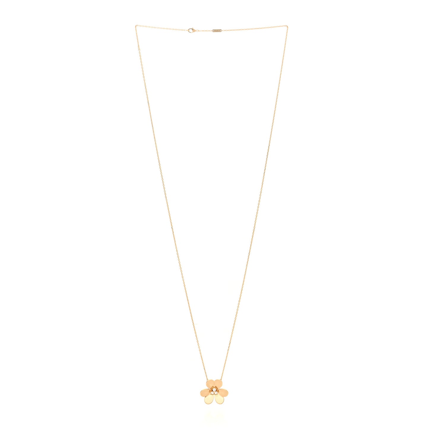 18K Yellow Gold Diamond Very Large Frivole Clip Pendant Necklace