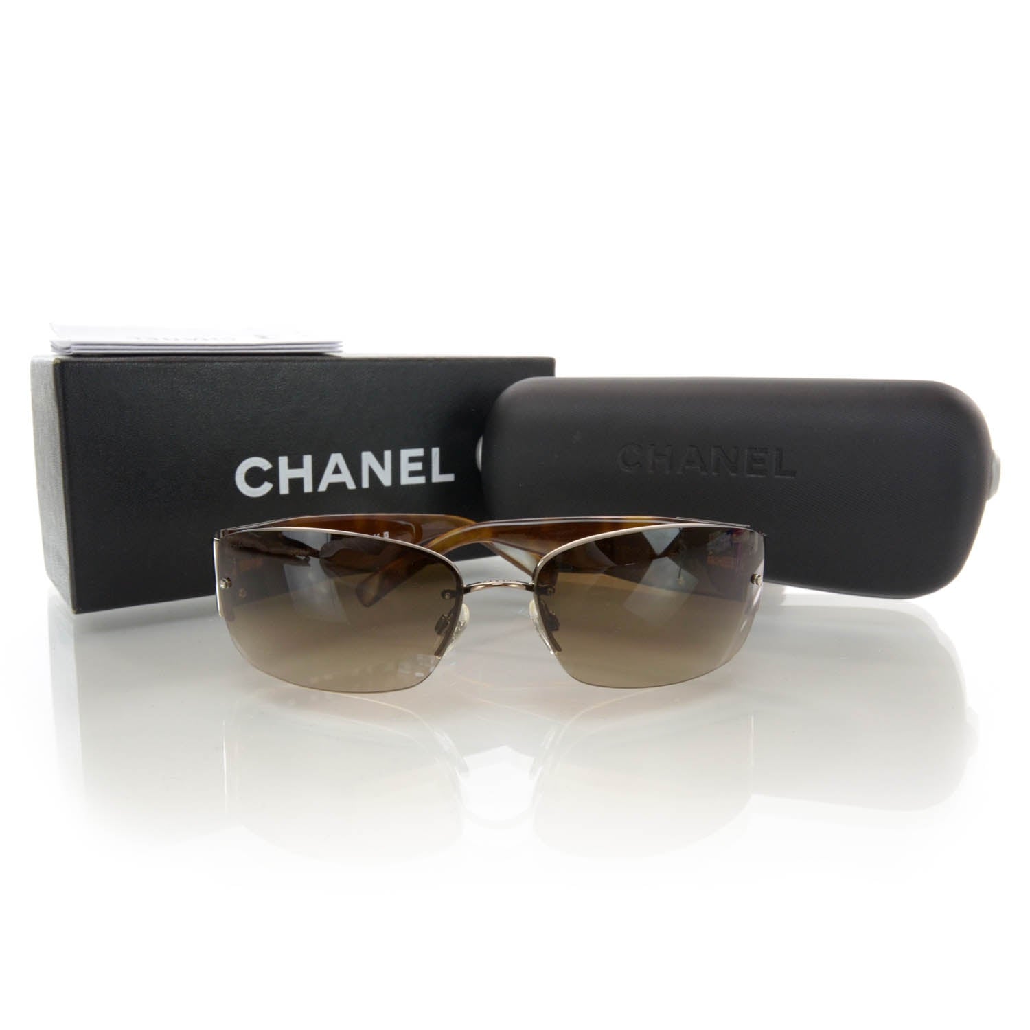 Chanel Tortoise Crystal CC Sunglasses 4117 B 6 of 7