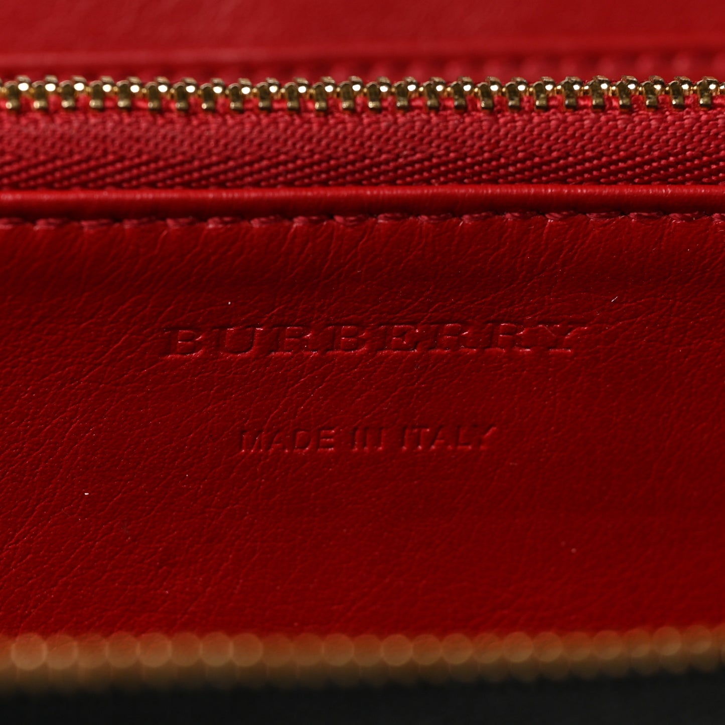 Haymarket Check Leather Zip Around Wallet Red