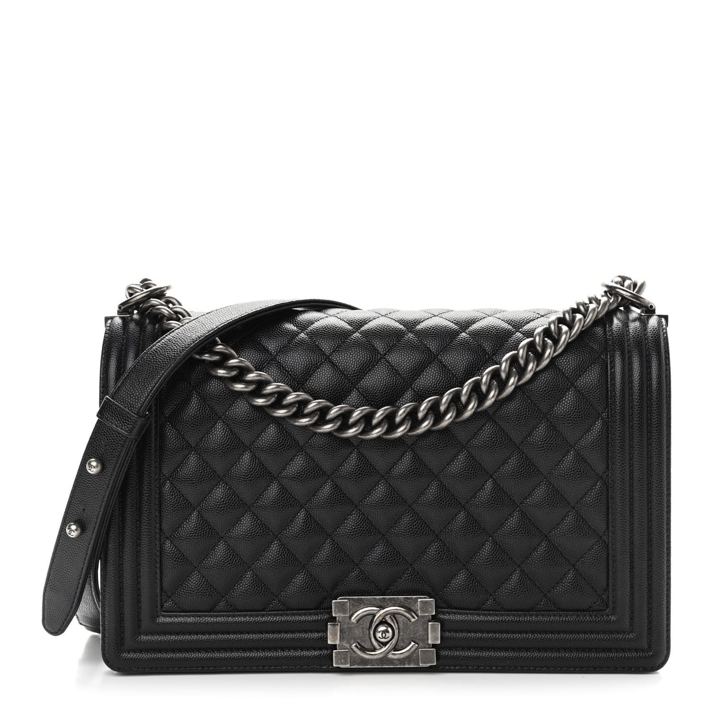Caviar Quilted New Medium Boy Flap Black